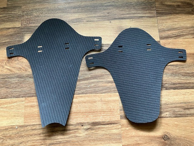 Mountain Bike Mudguards Carbon Fibre Pair Front and Rear New Easy Fit