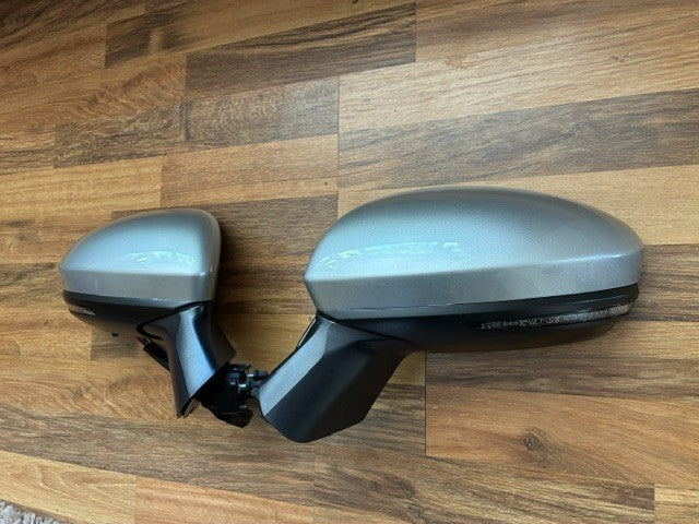 Renault Clio Mk5 2020-2026 Door Wing Mirror Electric P/Fold New Silver Pair