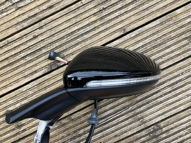 VW Golf MK7 2012-2020 Door Wing Mirror P/Fold New Black Passenger Side L/H N/S