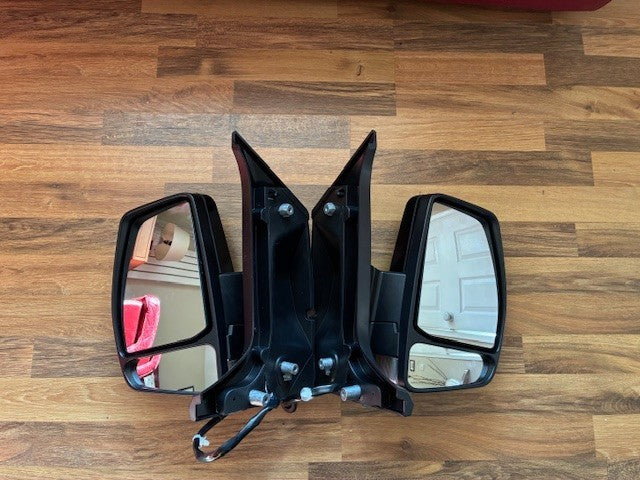 Ford Transit Custom 12-23 Door Wing Mirrors Black Electric Heated New Pair