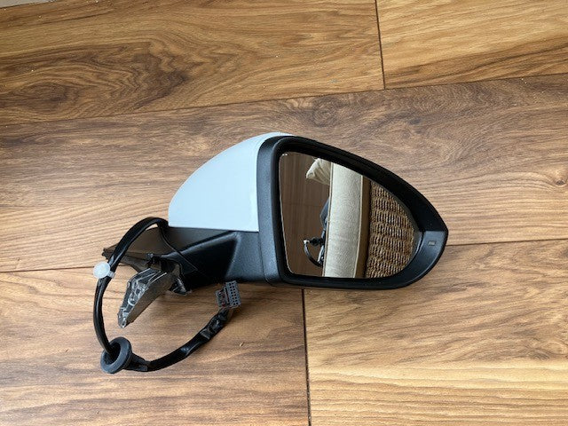 VW Golf MK7 2012-2020 Door Wing Mirror Electric New White Drivers Side R/H O/S