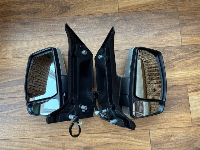 Ford Transit Custom 12-23 Door Wing Mirrors P/Fold Silver Electric New Pair