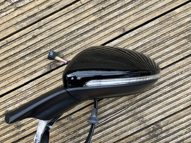 VW Golf MK7 2012-2020 Door Wing Mirror Electric New Black Passenger Side L/H N/S