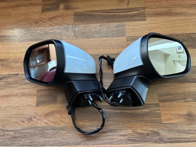 Ford Fiesta Mk8 2017-2024 Door Mirror P/Fold B/Spot White New Pair  R/H L/H