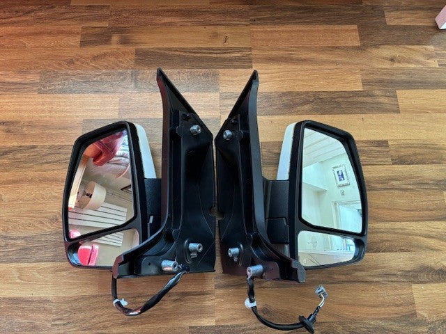 Ford Transit Custom 12-23 Door Wing Mirrors P/Fold White Electric New Pair