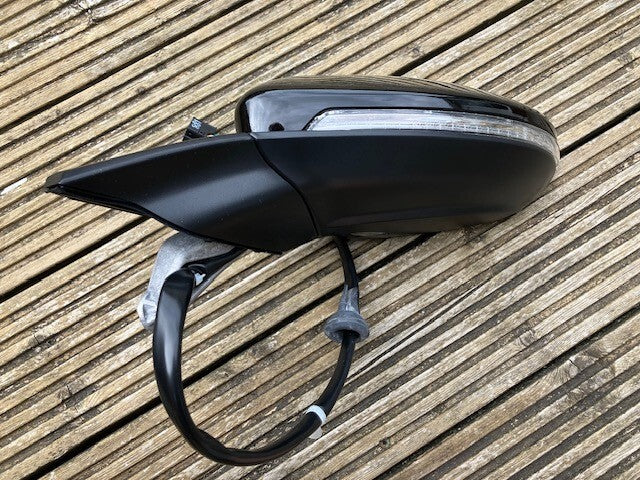 VW Golf MK7 2012-2020 Door Wing Mirror P/Fold New Black Passenger Side L/H N/S