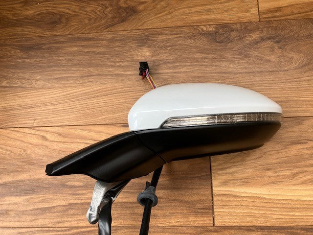 VW Golf MK7 2012-2020 Door Wing Mirror Electric New White Passenger Side L/H N/S