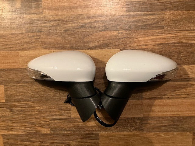Ford Fiesta 2013-2017 Door Wing Mirrors Power Fold White New Pair L/H R/H