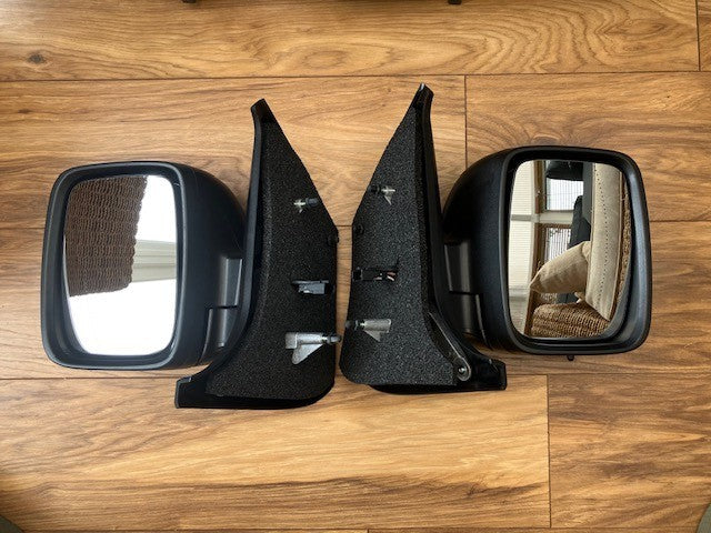 Renault Trafic 21-25 Door Mirror Electric Heated Black Textured Pair L/H R/H
